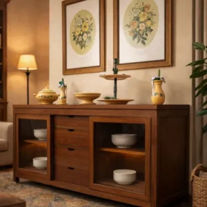 Aparador para comedor de madera de Iroko